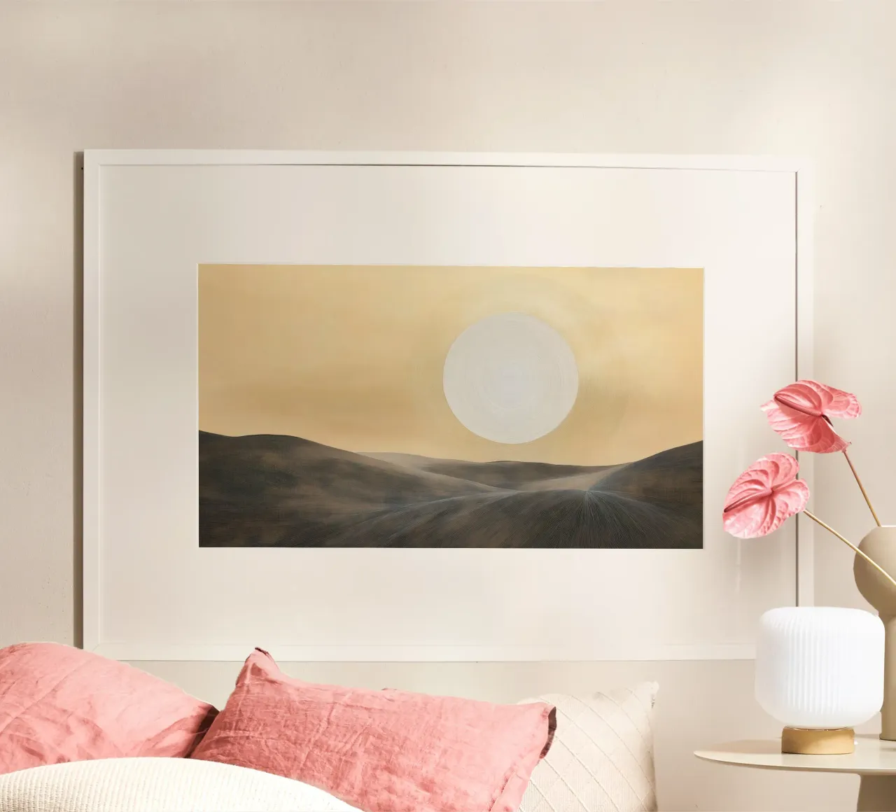 Sole d'oro poster con telaio in plastica da Imagine