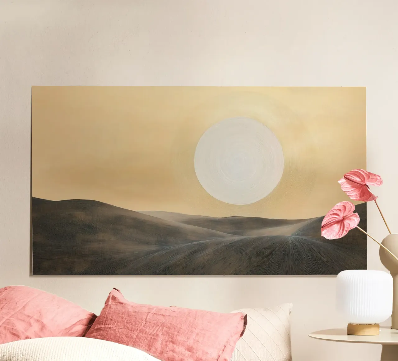 Sole d'oro poster con telaio in plastica da Imagine