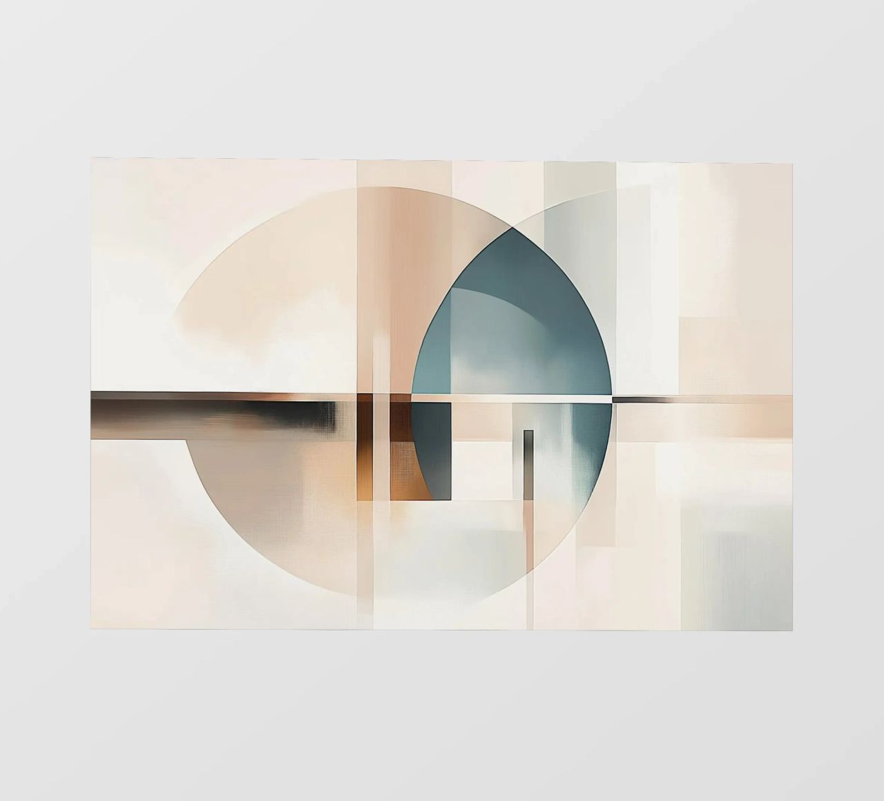 Forme astratte in colori tenui telo in pvc da Imagine