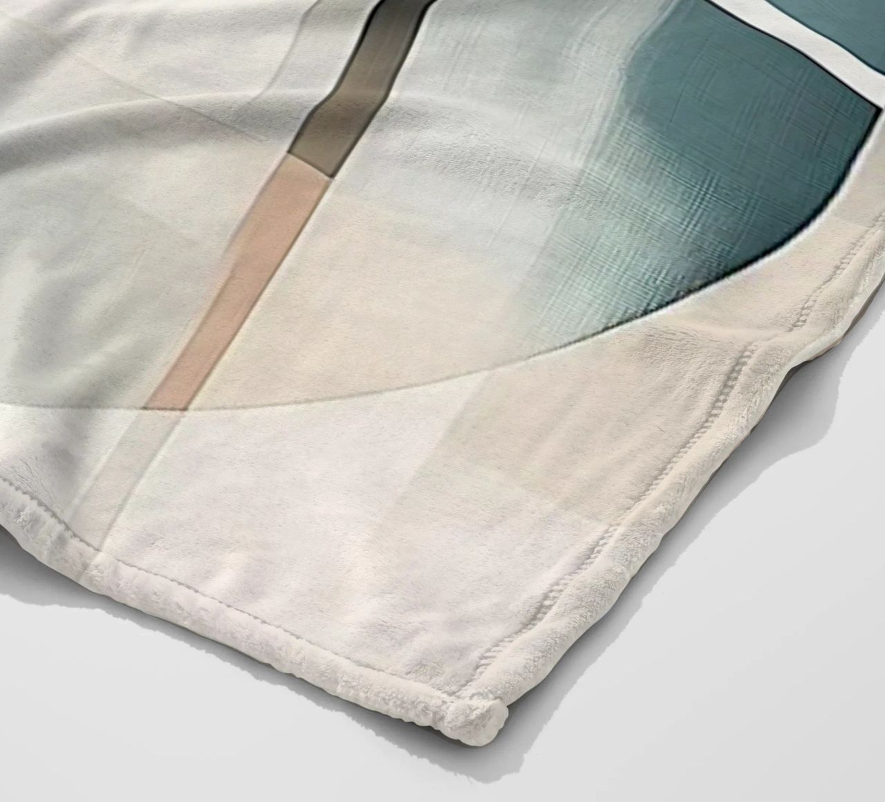 Abstract shapes in soft colours fleece blanket by Imagine
