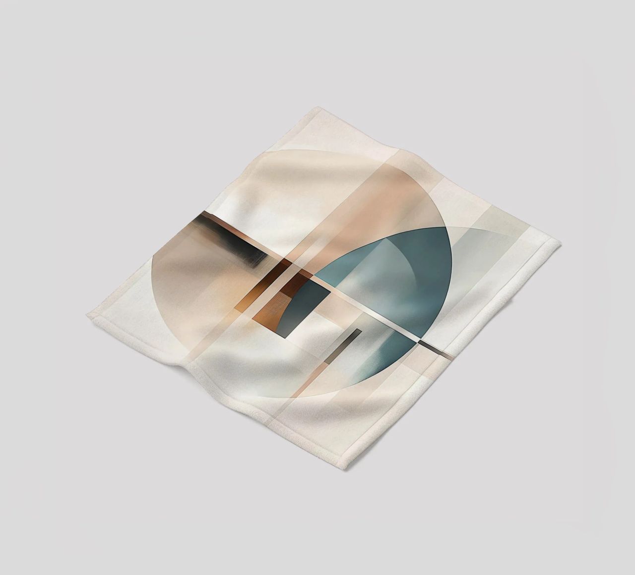 Abstract shapes in soft colours fleece blanket by Imagine