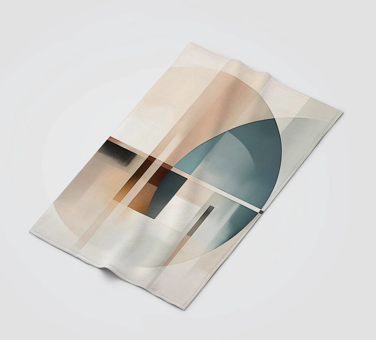 Abstract shapes in soft colours fleece blanket by Imagine