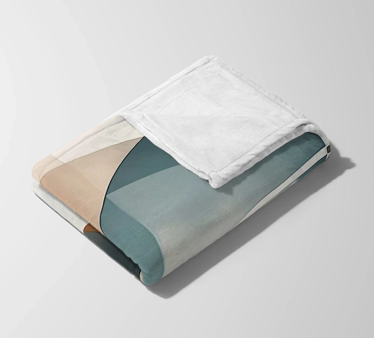 Abstract shapes in soft colours fleece blanket by Imagine