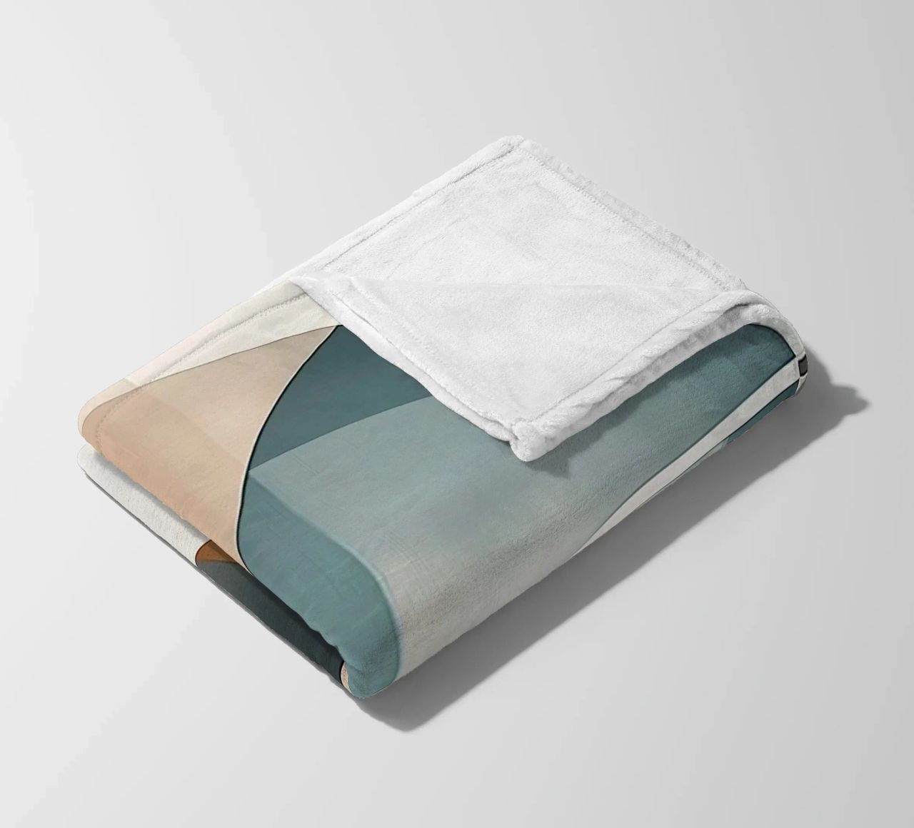 Abstract shapes in soft colours fleece blanket by Imagine