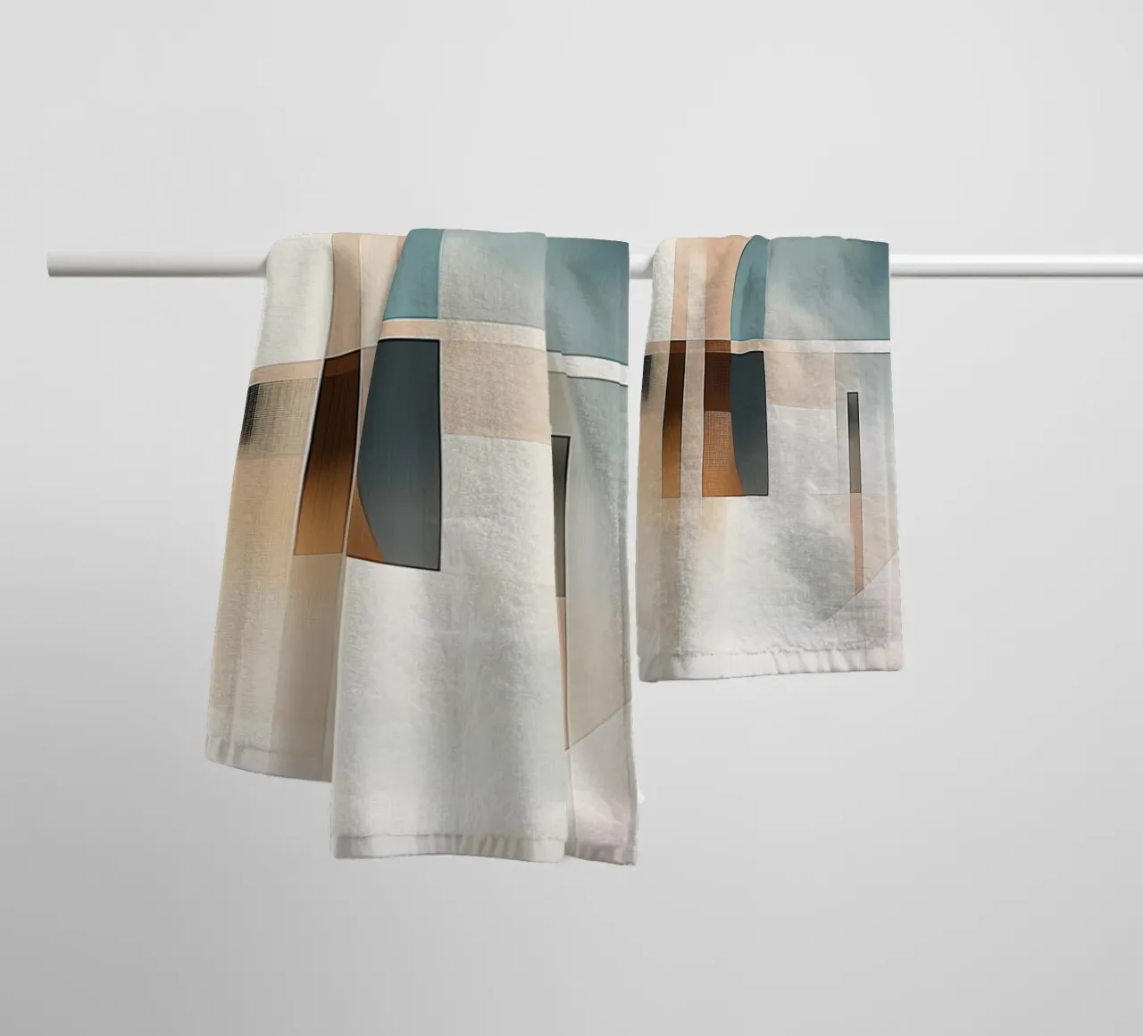 Formes abstraites dans des couleurs douces serviette de bain de Imagine