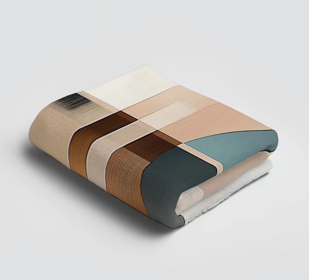 Abstract shapes in soft colours towel by Imagine