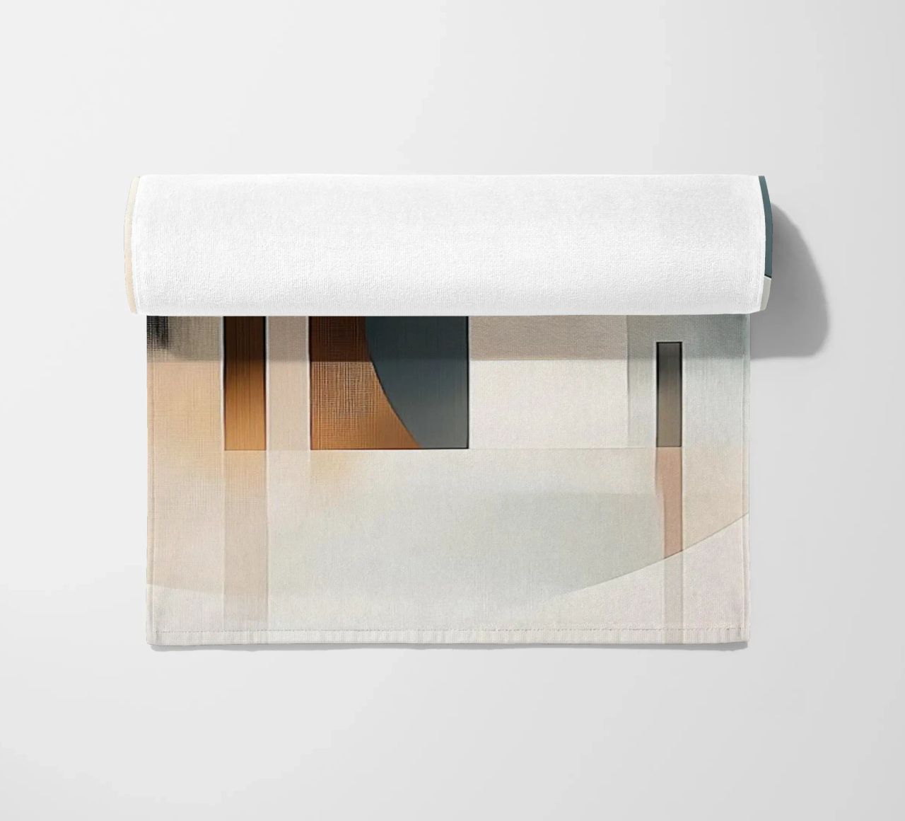 Abstract shapes in soft colours beach towel by Imagine