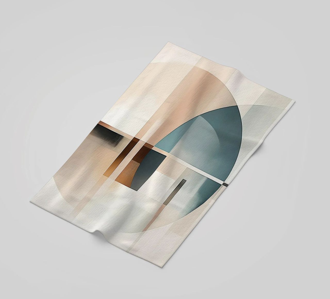 Abstract shapes in soft colours beach towel by Imagine