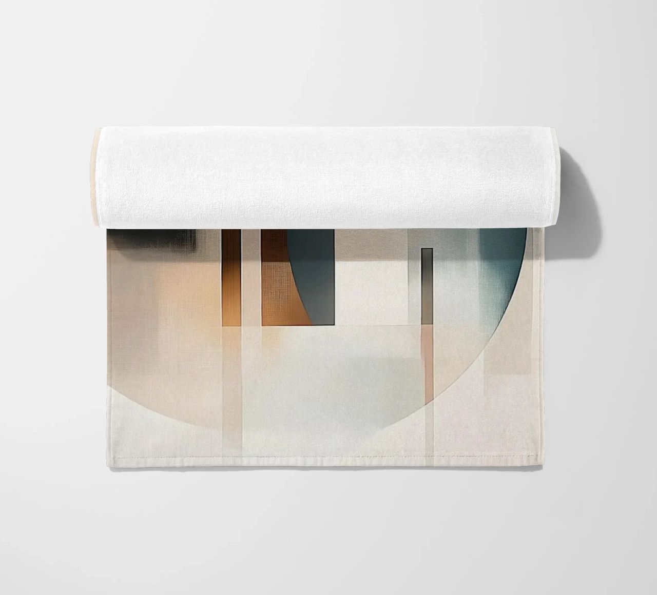 Abstract shapes in soft colours beach towel by Imagine