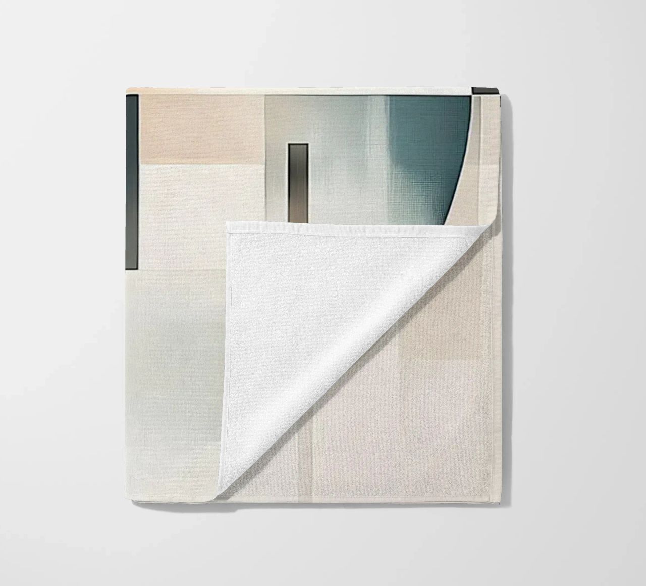 Abstract shapes in soft colours beach towel by Imagine