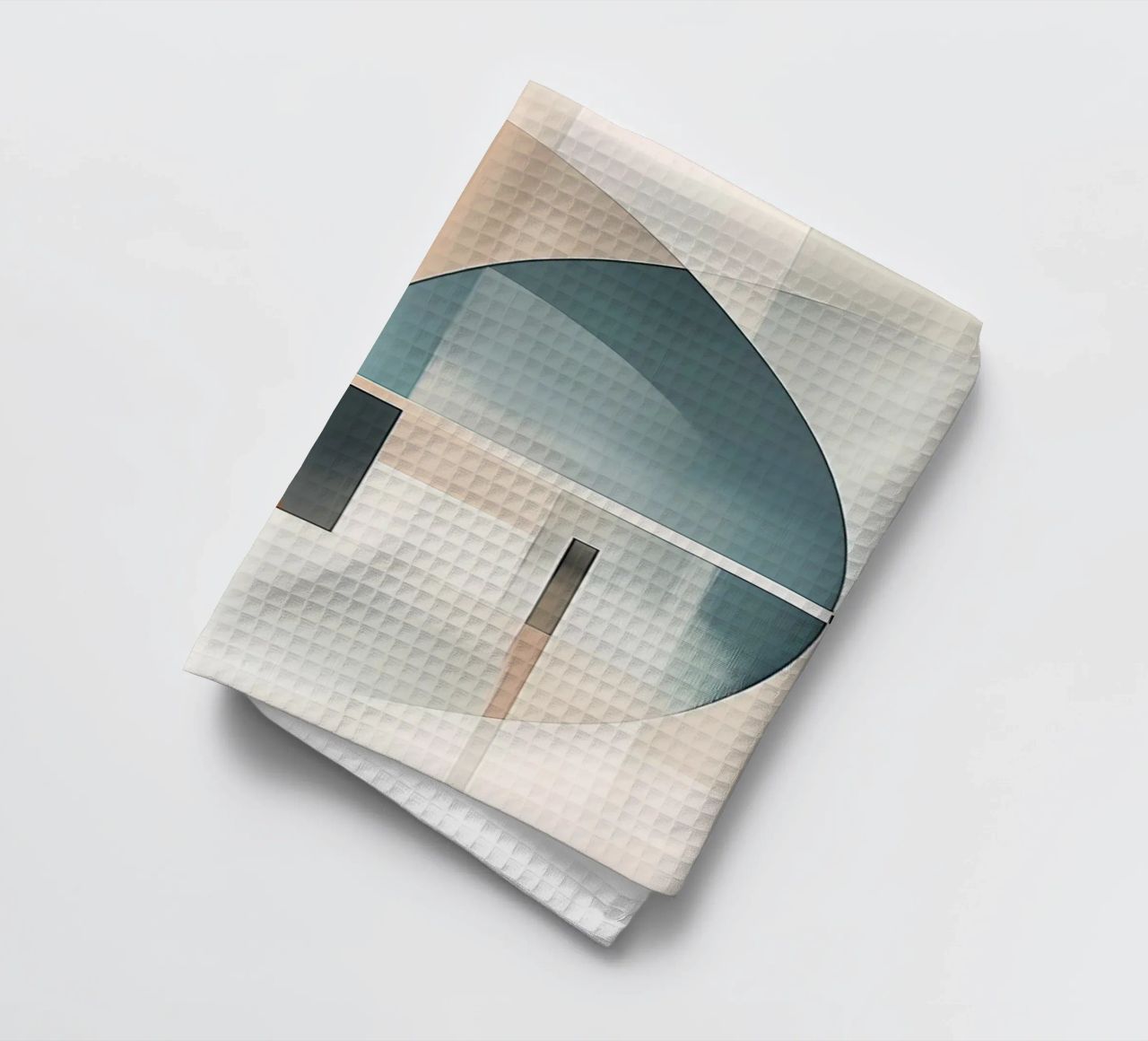 Abstract shapes in soft colours tea towel by Imagine