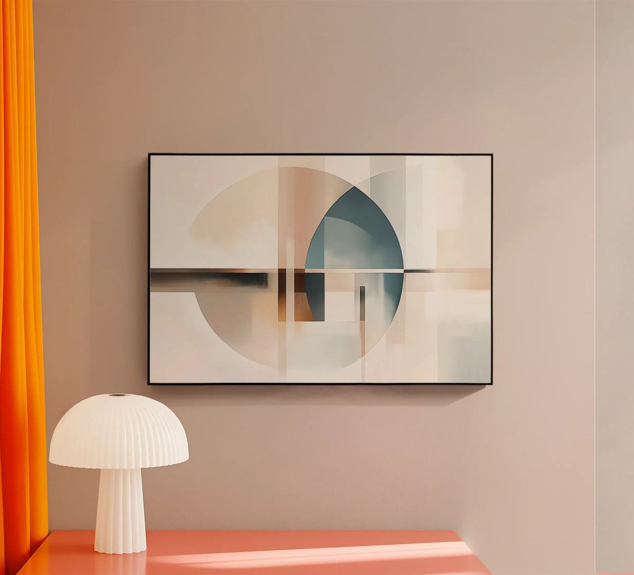 Abstract shapes in soft colours acrylic glass by Imagine