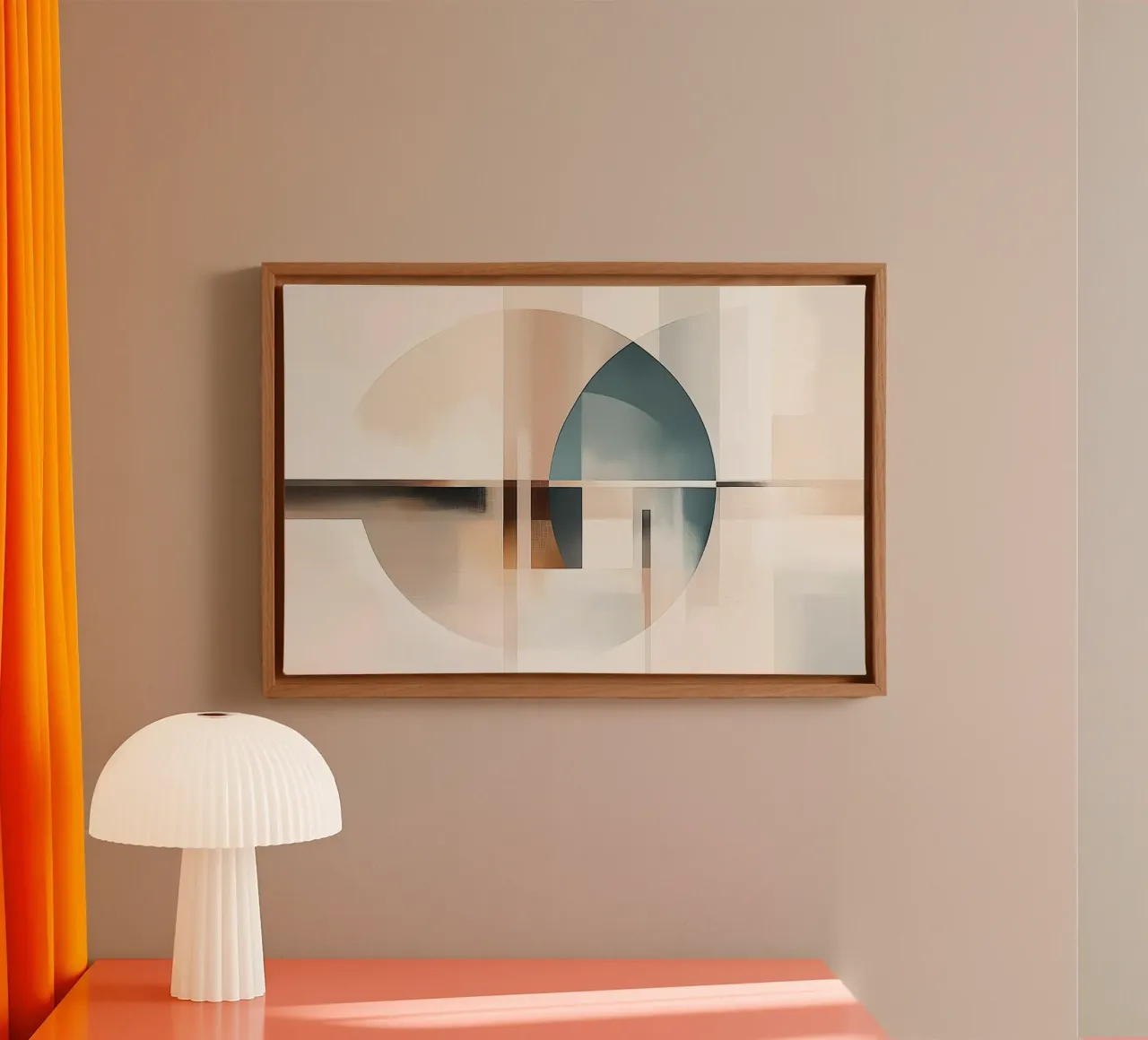 Formes abstraites dans des couleurs douces toile de Imagine