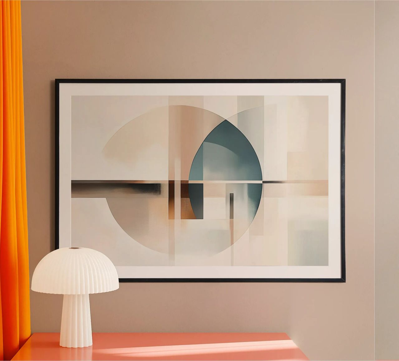 Abstract shapes in soft colours hahnemühle by Imagine