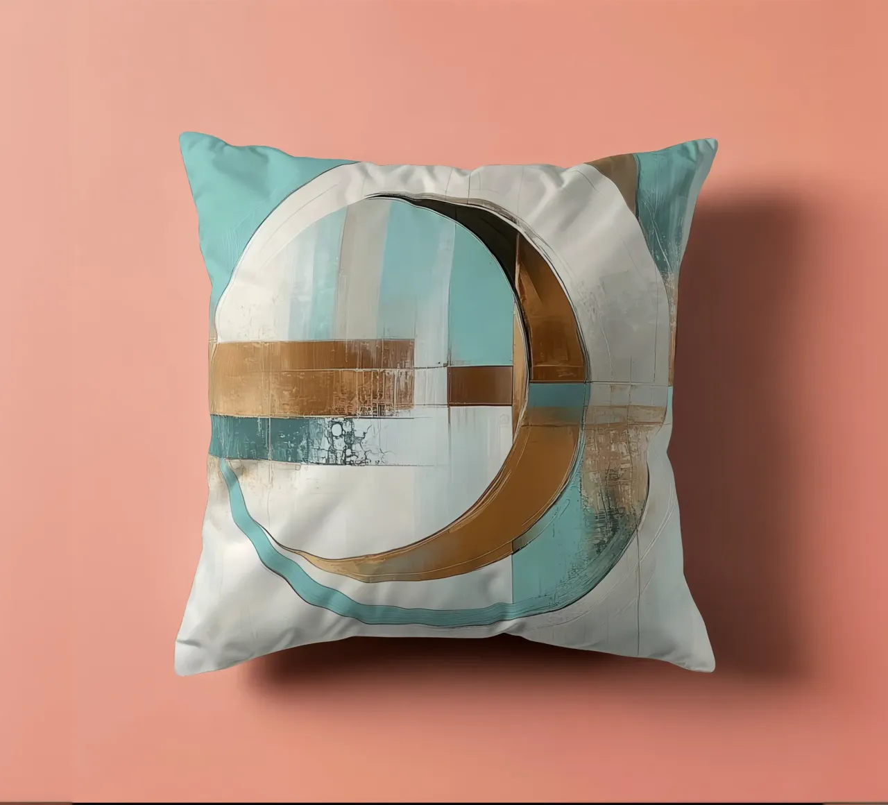 Abstract round decorative cushion by Imagine