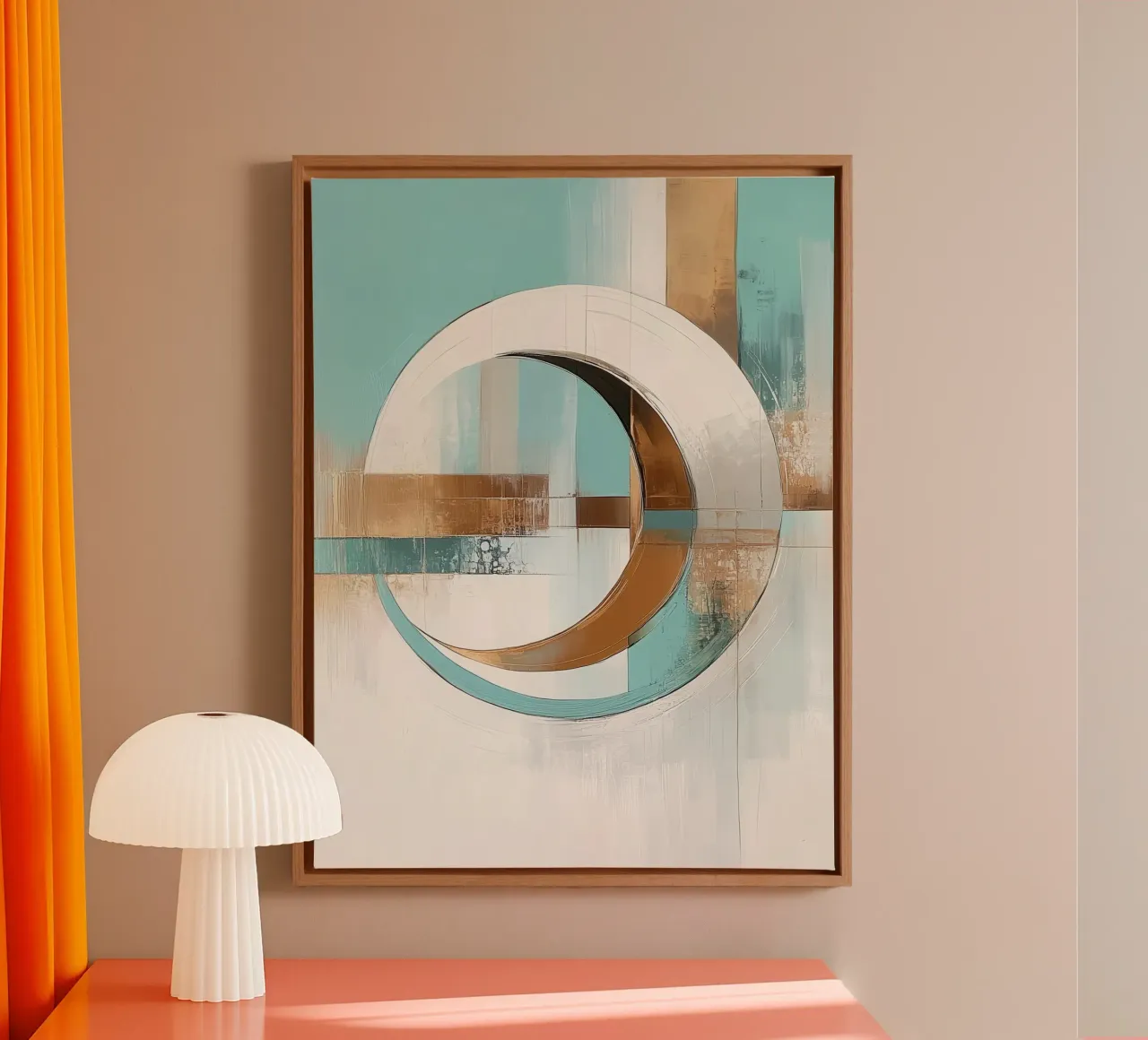 Abstract round canvas by Imagine