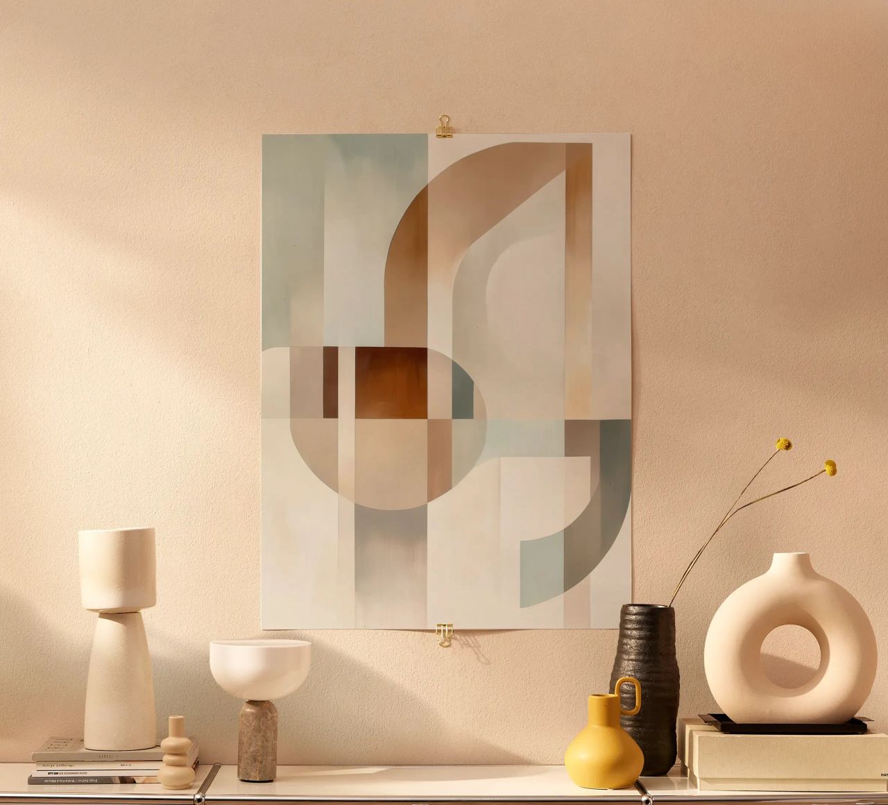 Formes abstraites tons doux poster de Imagine