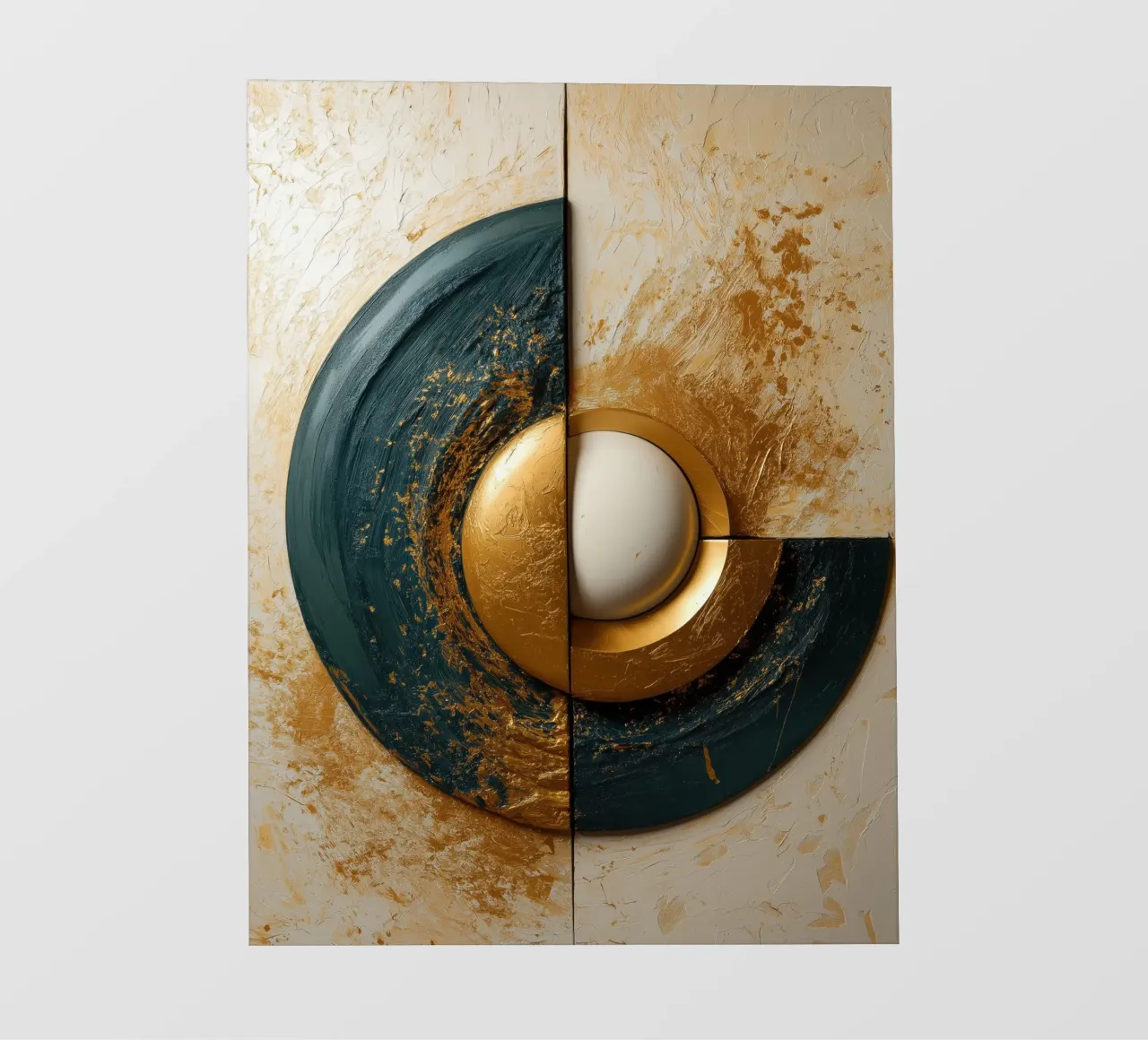 Forme rotonde astratte con oro telo in pvc da Imagine