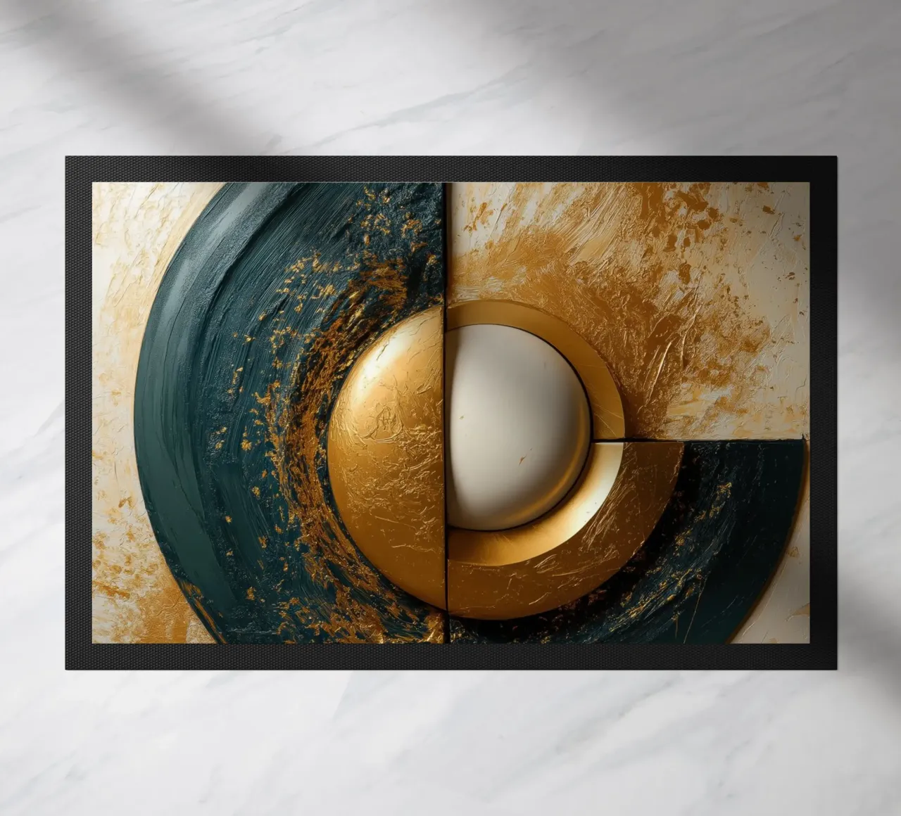 Forme rotonde astratte con oro zerbino da Imagine