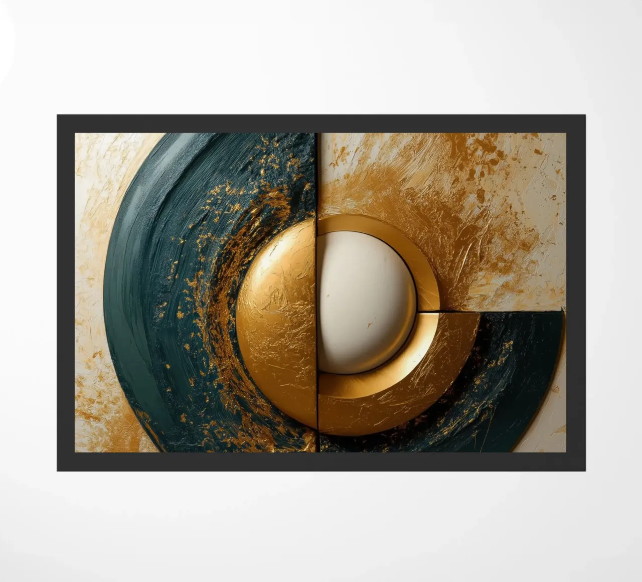 Forme rotonde astratte con oro zerbino da Imagine