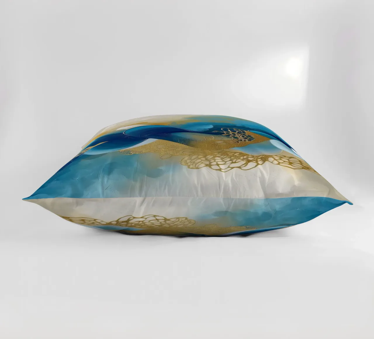 Forme organiche nei colori blu cuscino da Imagine