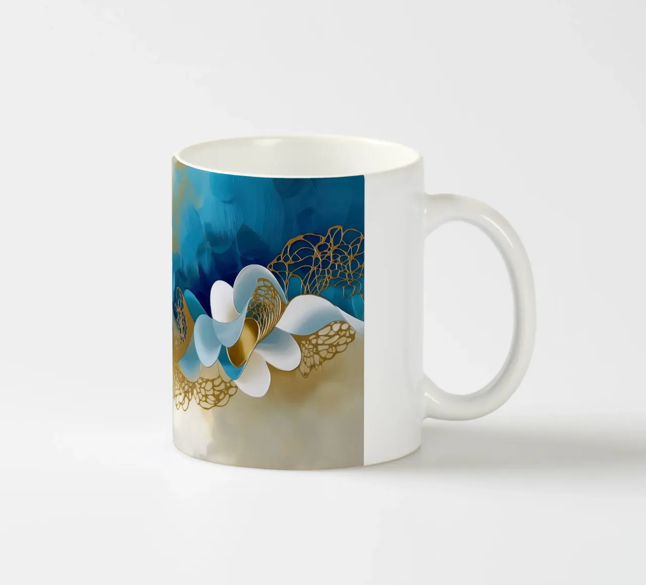 Forme organiche nei colori blu tazza in ceramica da Imagine