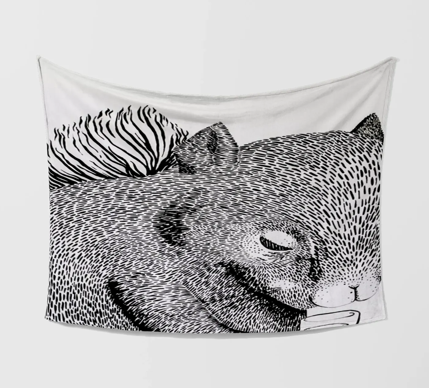 Squirrel fleece blanket by Anna Fietta