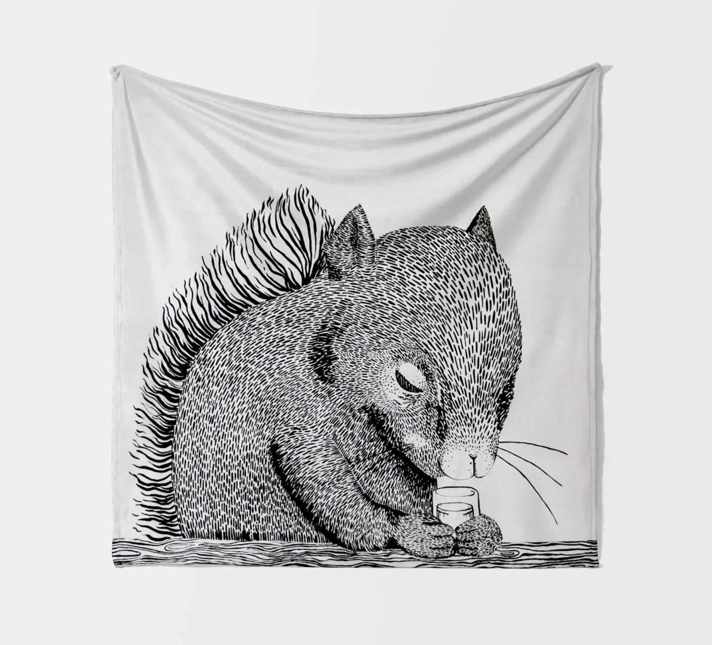 Squirrel fleece blanket by Anna Fietta
