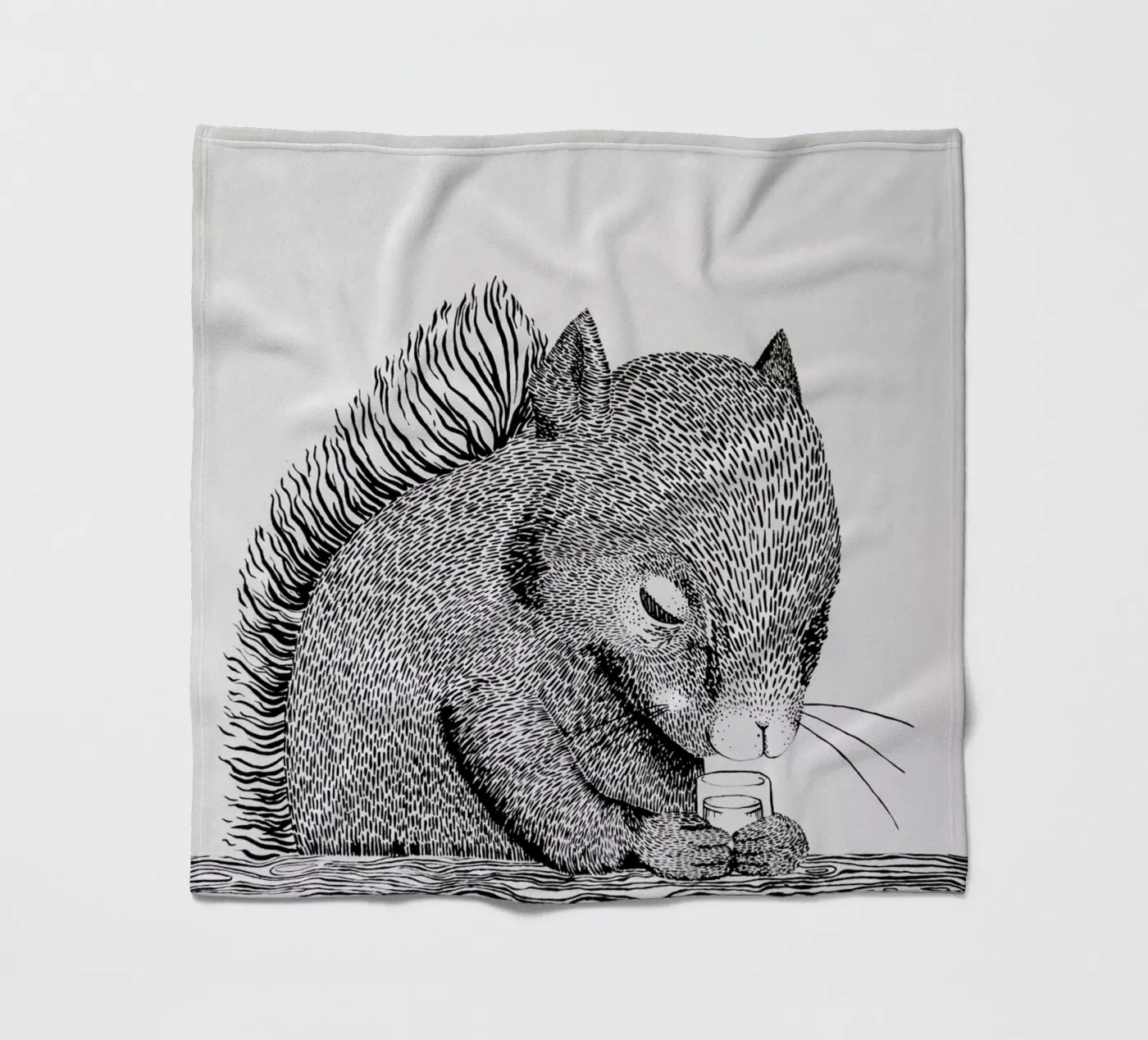Squirrel fleece blanket by Anna Fietta