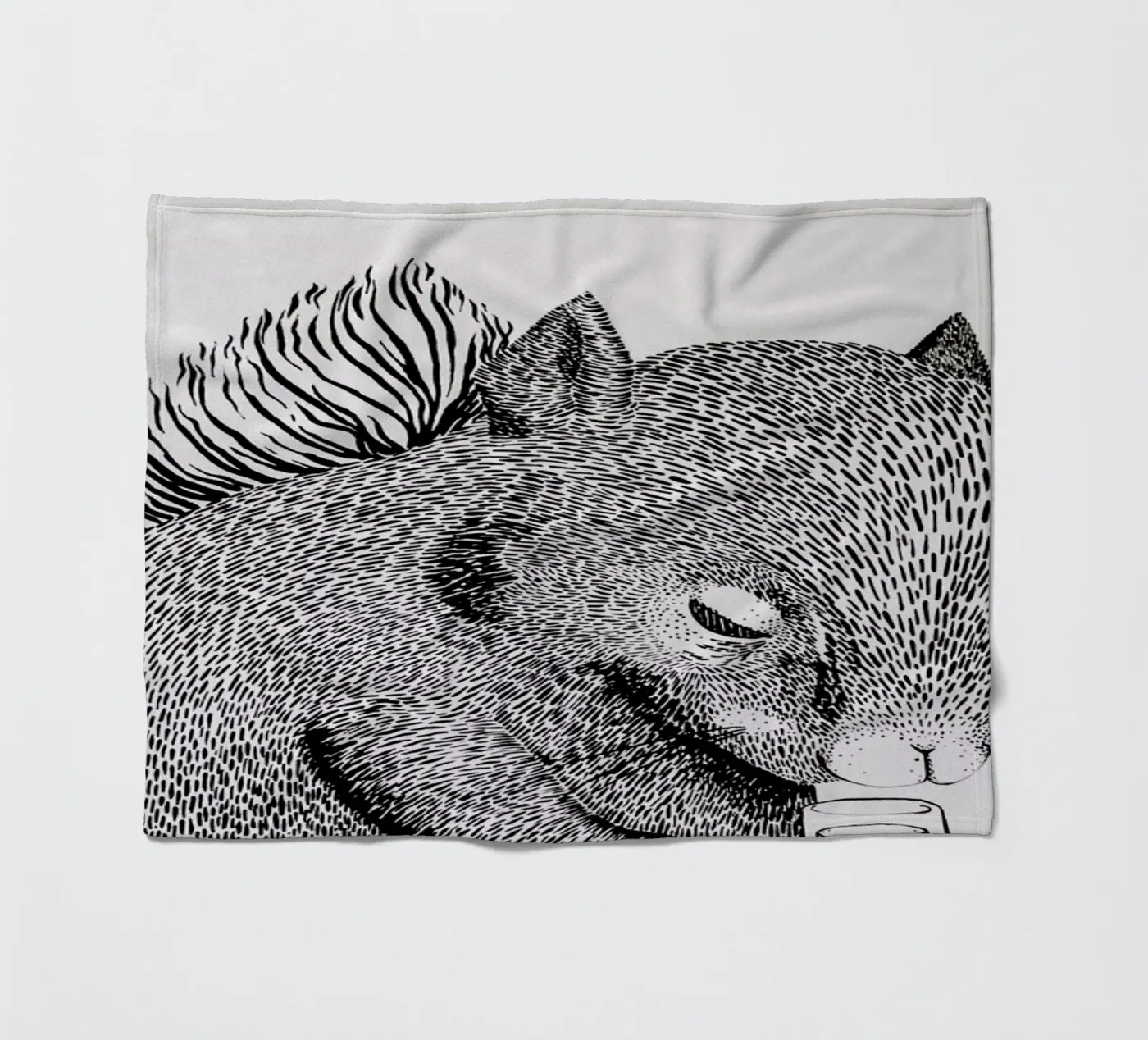 Squirrel fleece blanket by Anna Fietta