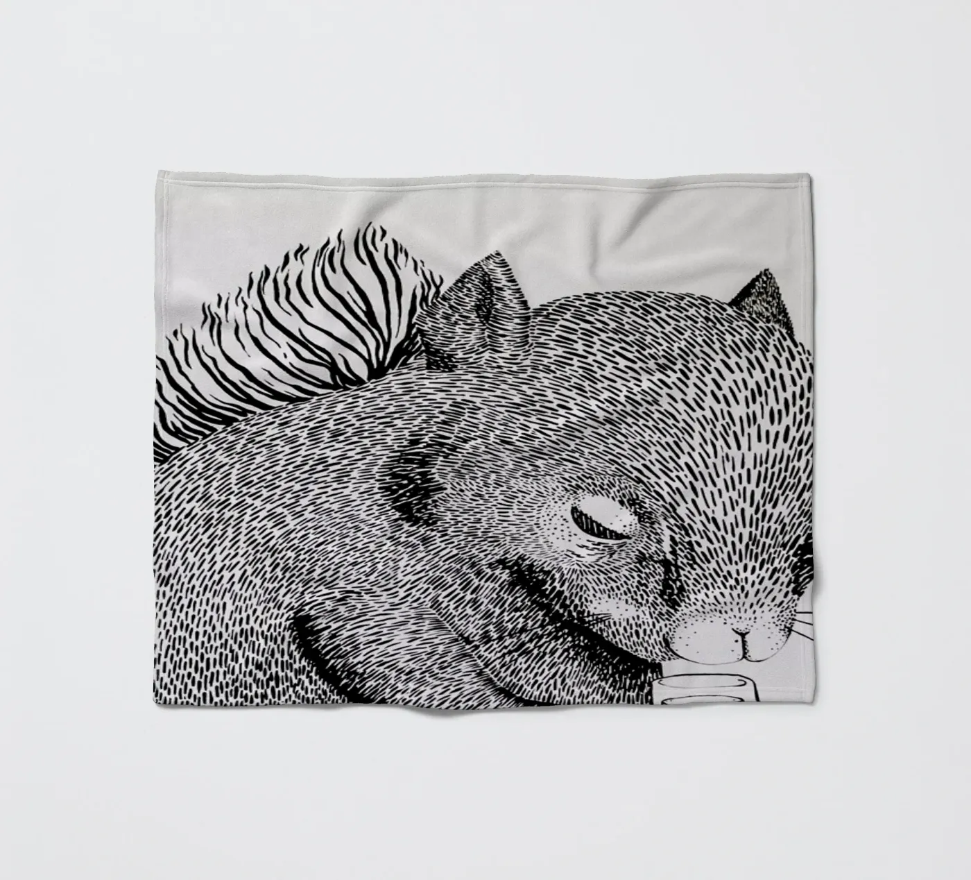 Squirrel fleece blanket by Anna Fietta