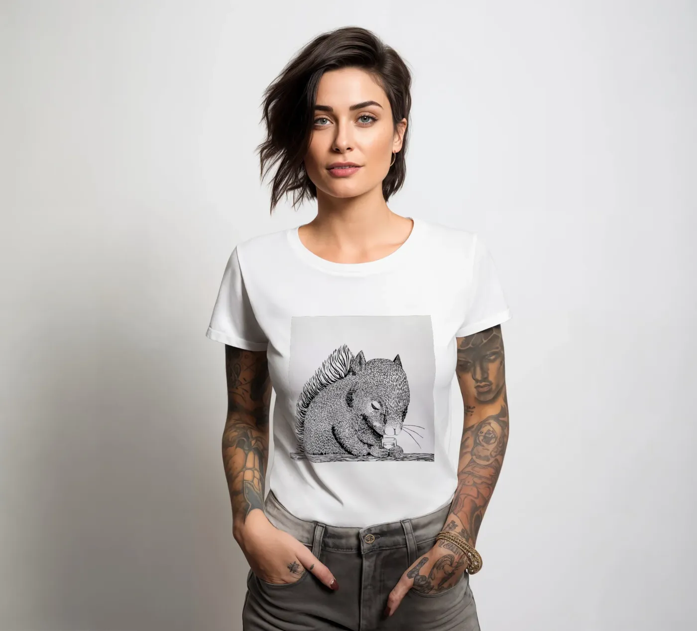 Squirrel t-shirt da donna da Anna Fietta