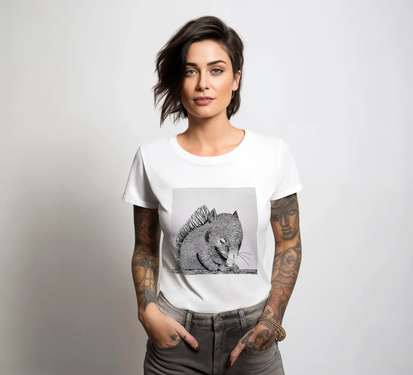 Squirrel t-shirt da donna da Anna Fietta