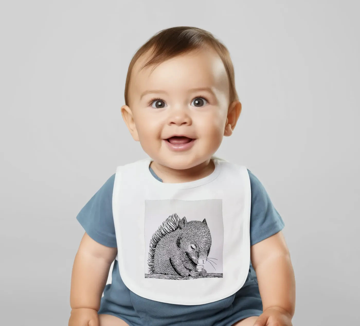 Squirrel bavoir de Anna Fietta