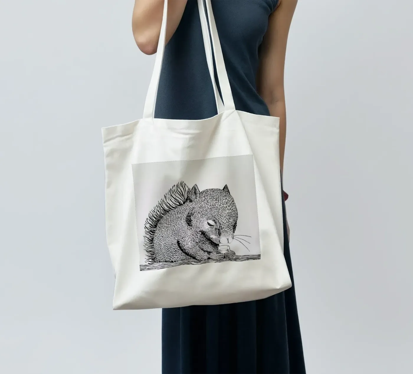 Squirrel tote bag by Anna Fietta