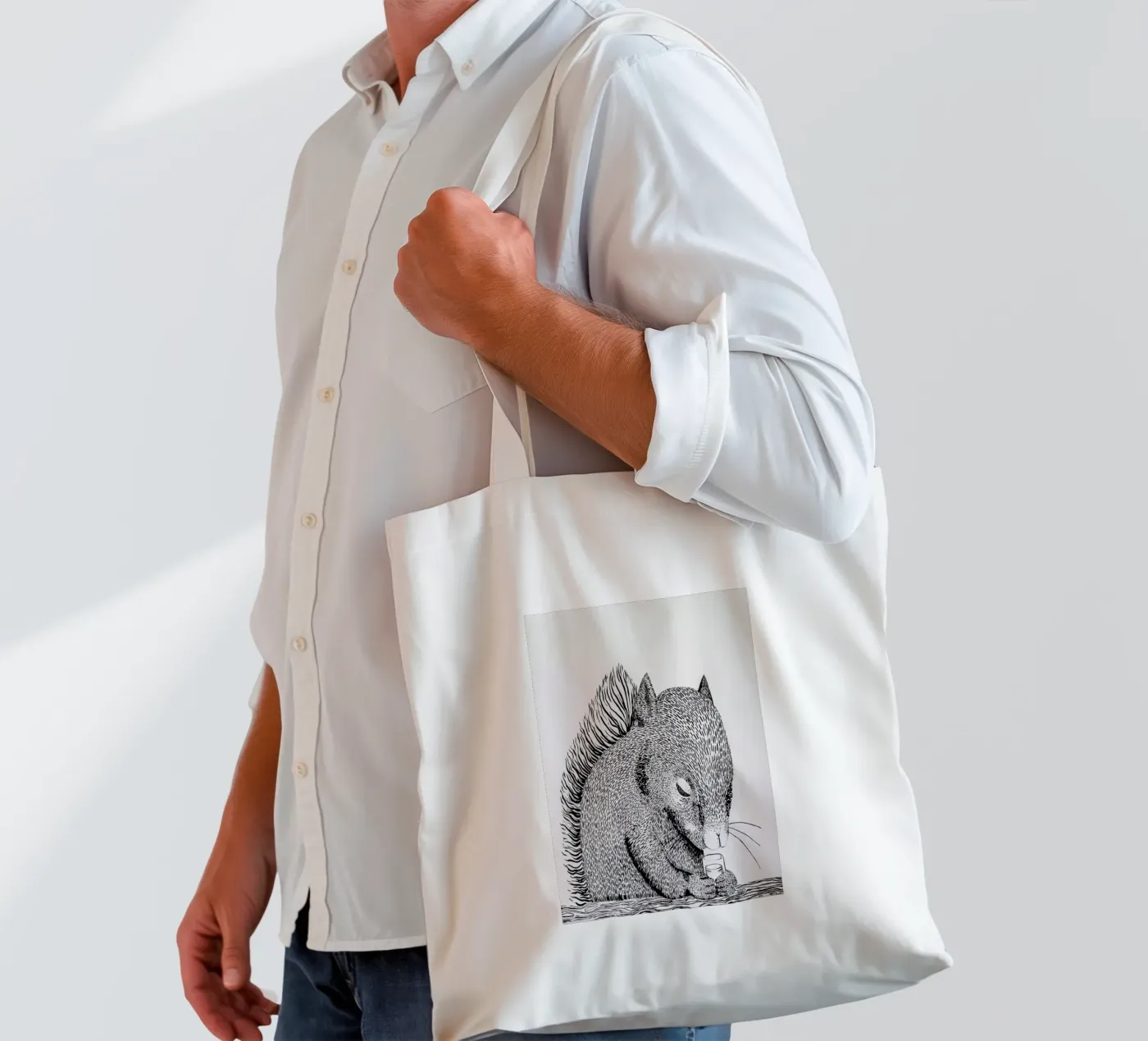Squirrel tote bag by Anna Fietta
