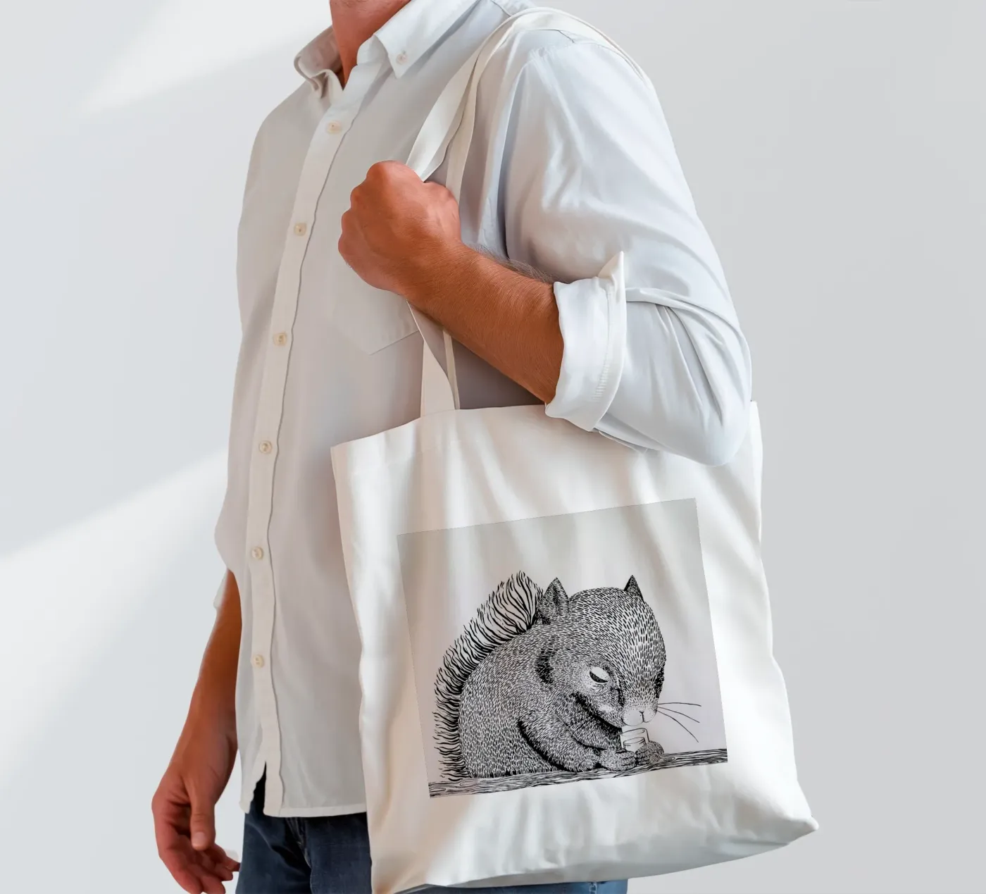 Squirrel tote bag by Anna Fietta