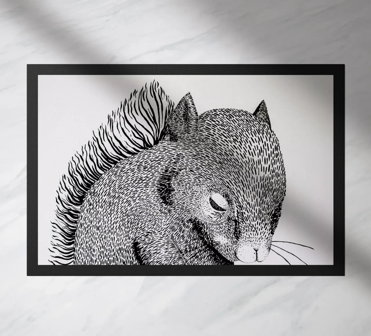 Squirrel doormat by Anna Fietta