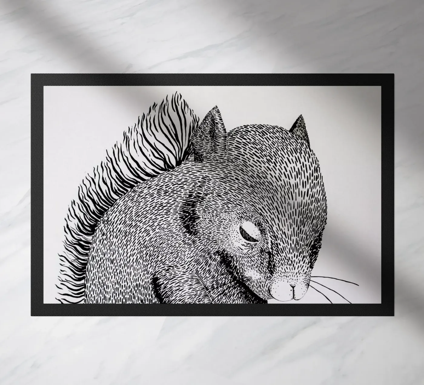 Squirrel doormat by Anna Fietta