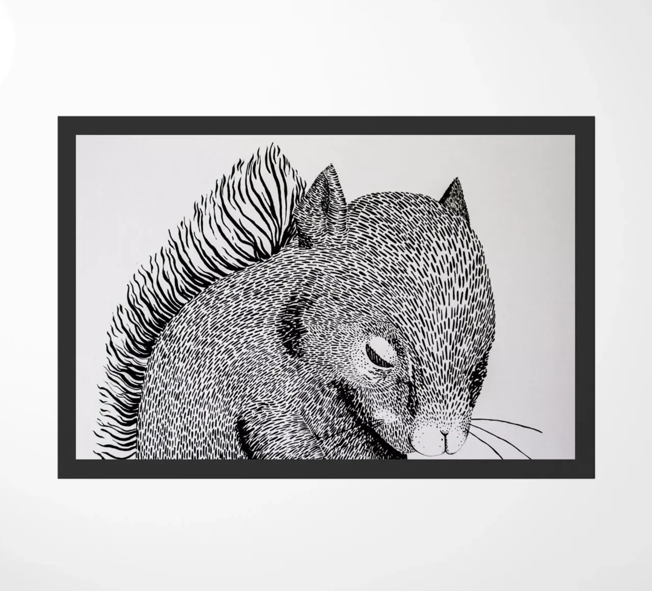 Squirrel doormat by Anna Fietta