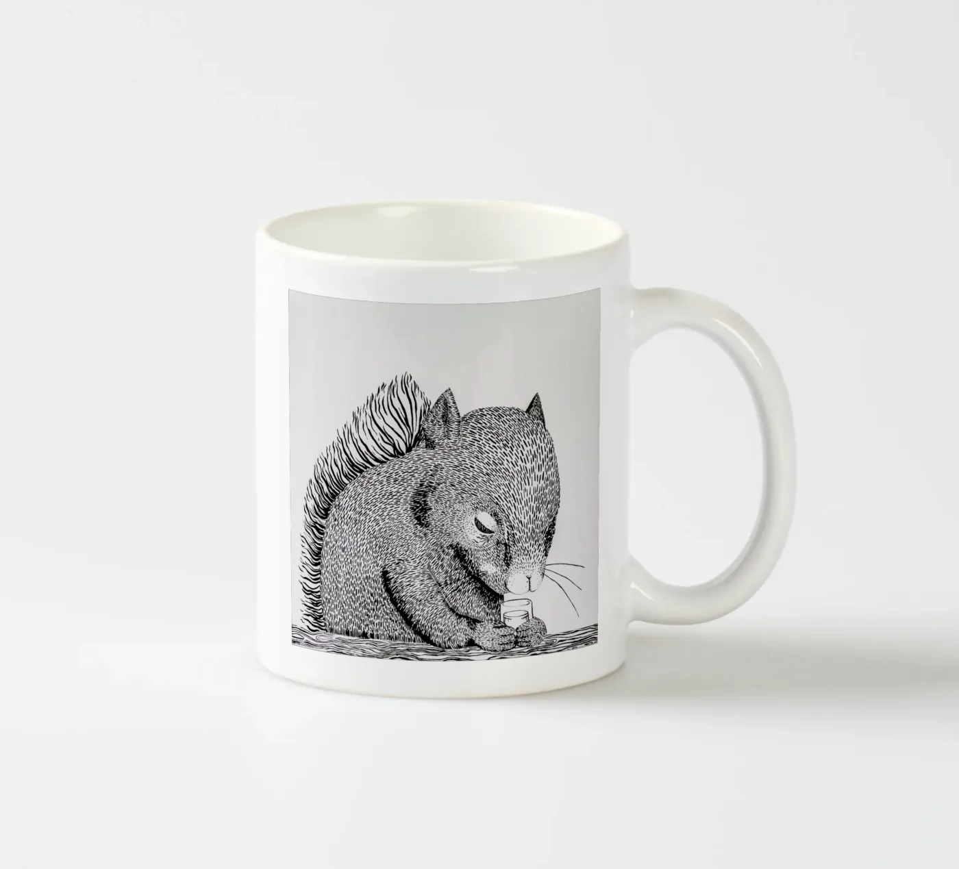 Squirrel ceramic mug by Anna Fietta