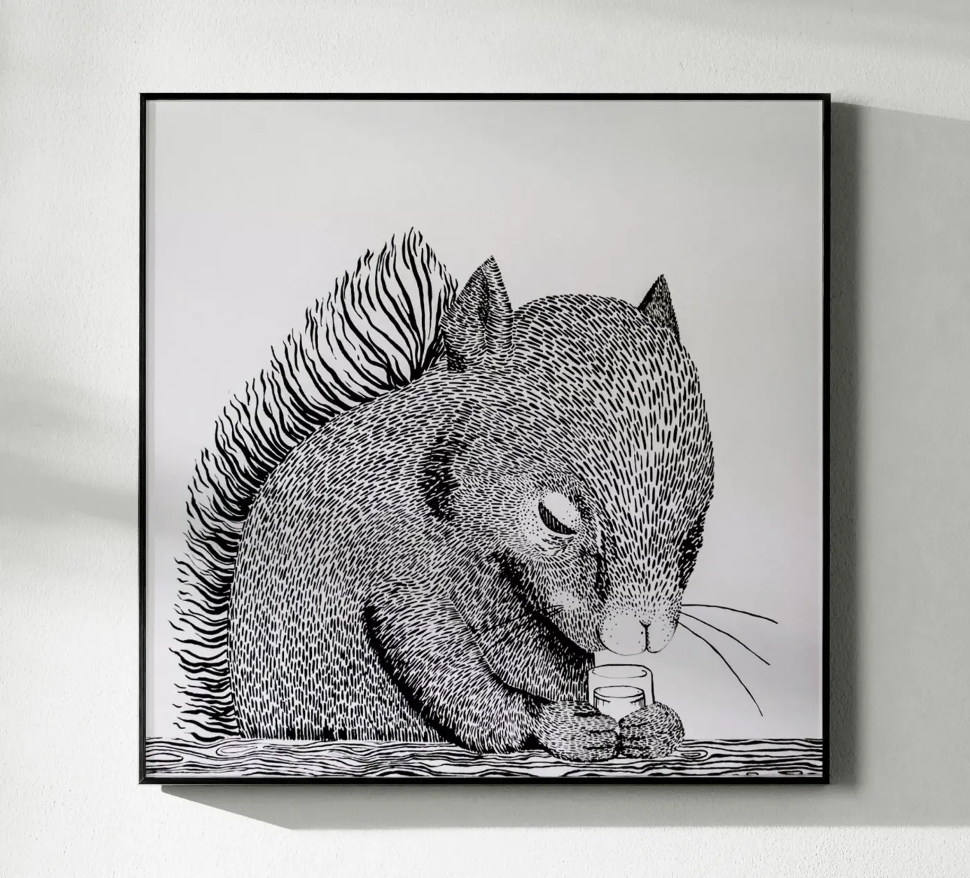 Squirrel acrylic glass by Anna Fietta
