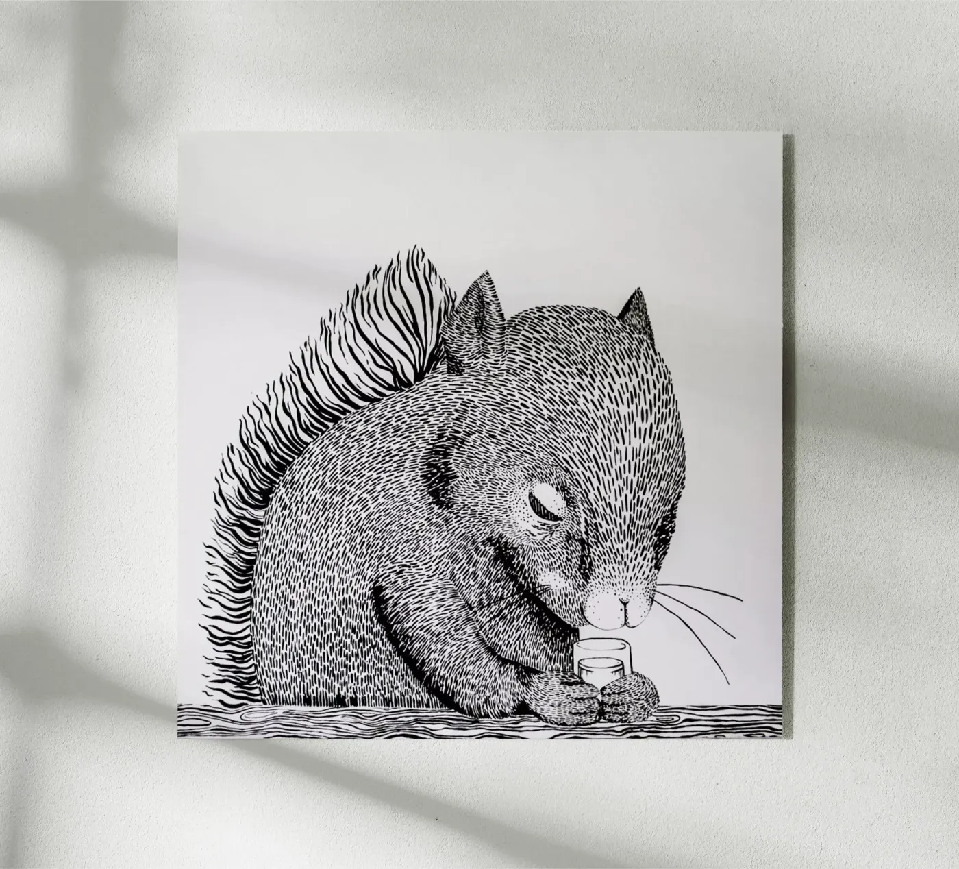 Squirrel acrylic glass by Anna Fietta