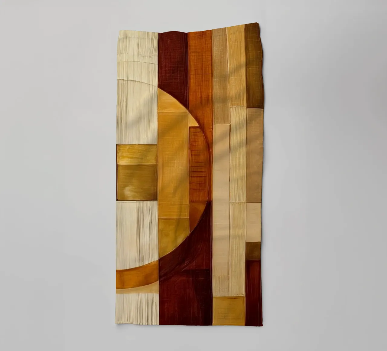 Abstract shapes in brown colours towel by Imagine