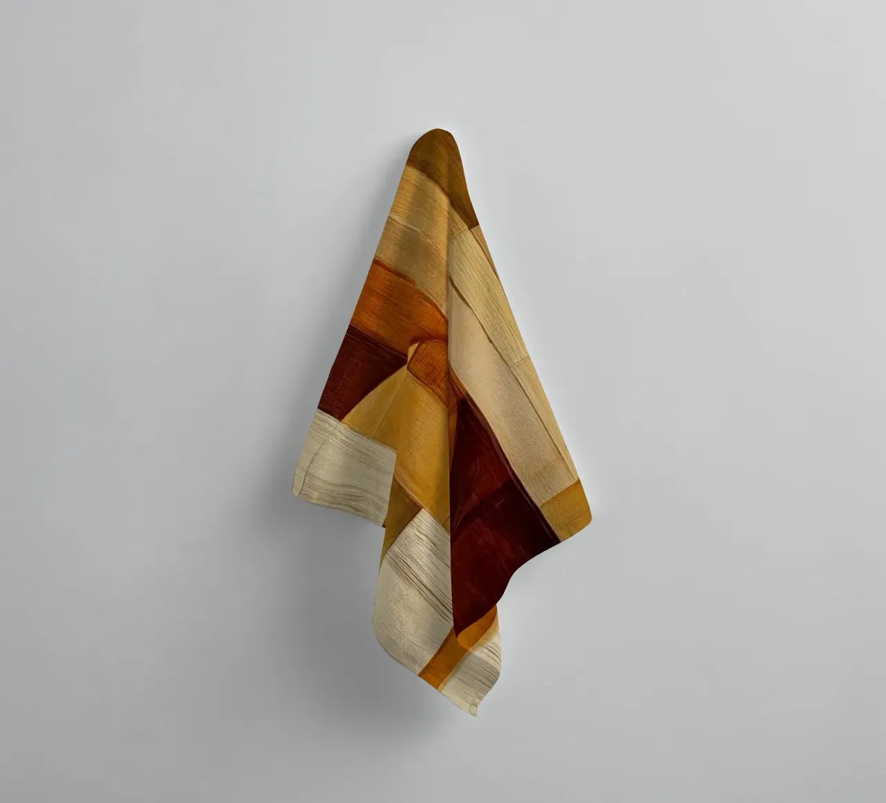 Abstract shapes in brown colours towel by Imagine