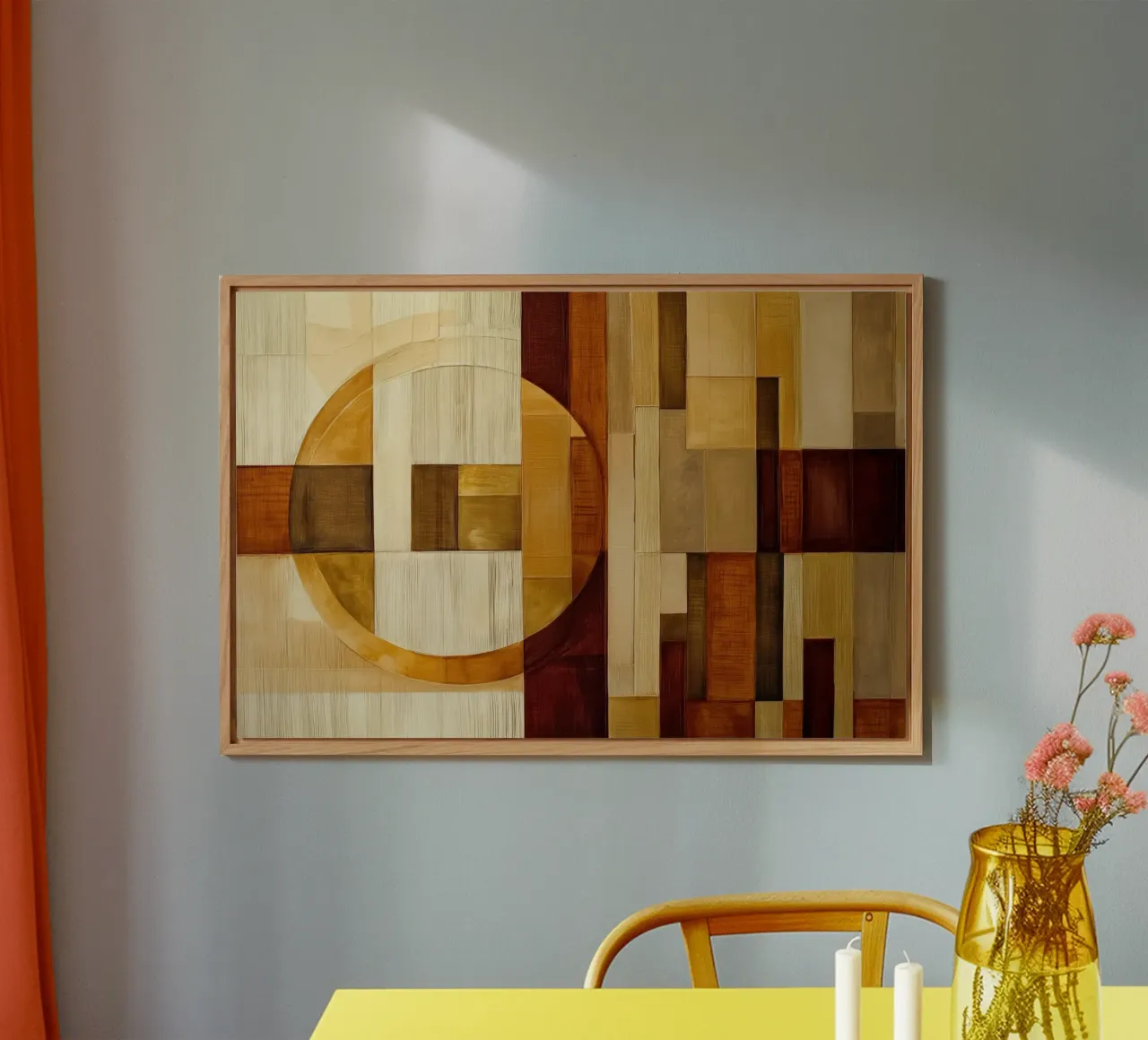Abstract shapes in brown colours alu-dibond by Imagine