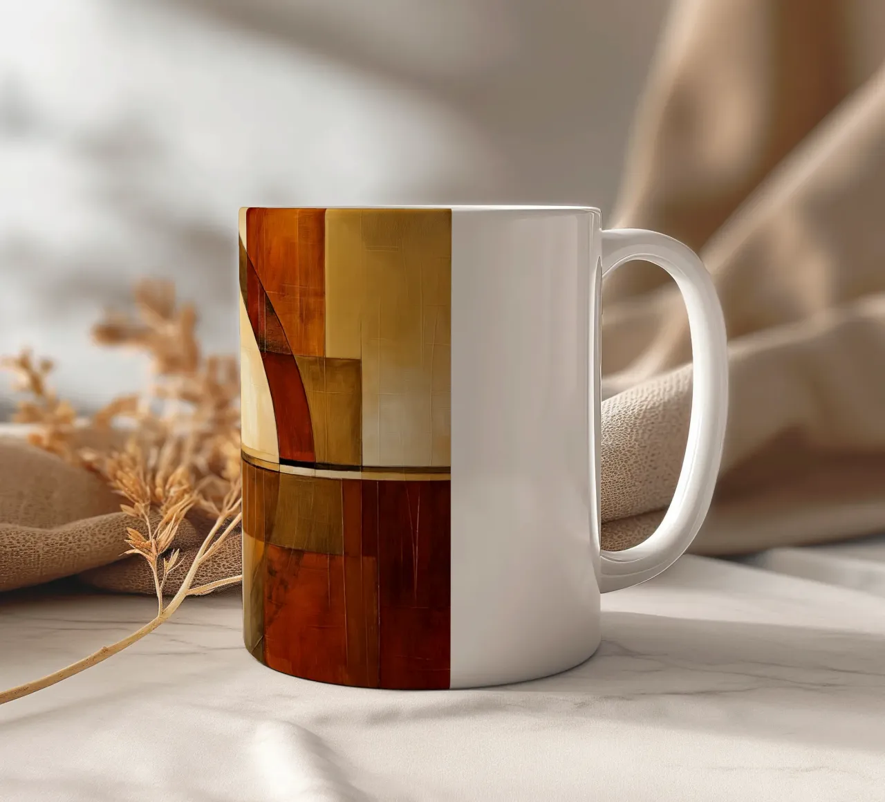 Astratto nei colori del marrone tazza in ceramica da Imagine