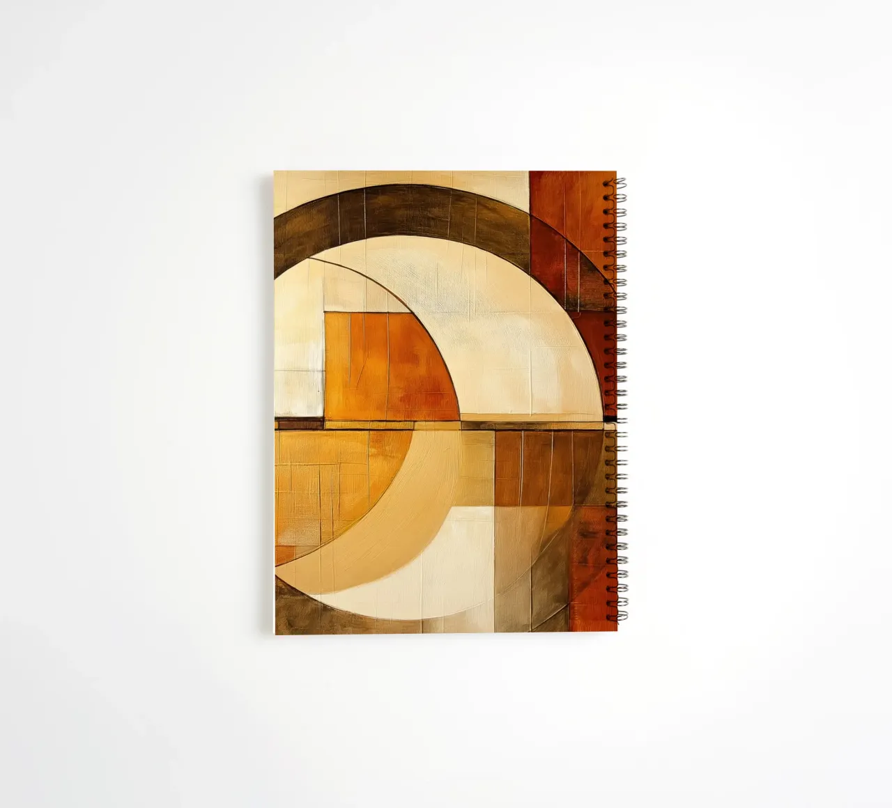 Abstract in brown colours spiral notebook by Imagine