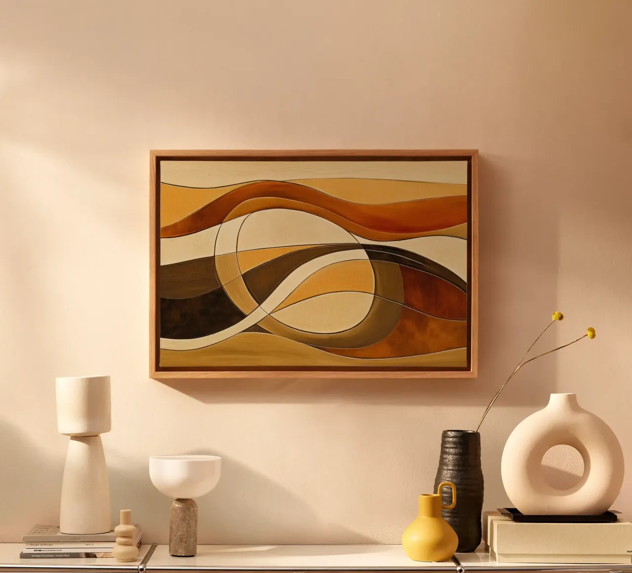 Abstract in bruine tinten canvas van Imagine