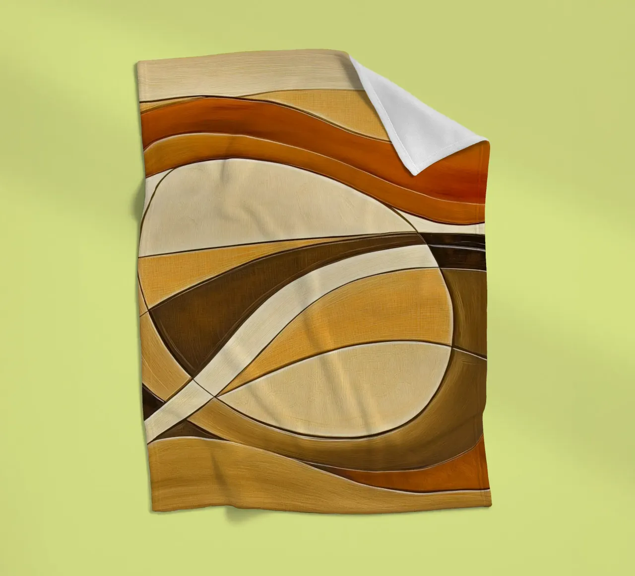 Abstract in brown tones fleece blanket by Imagine